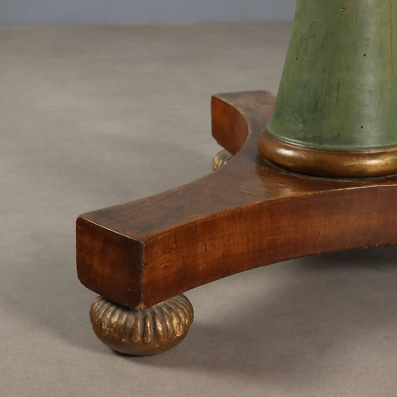 Tavolino impero in mogano con piano in marmo bianco, primo '800 7