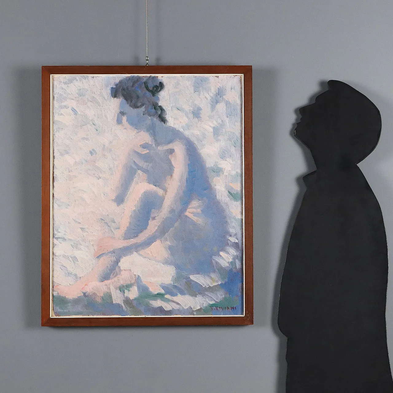 Vittorio Viviani, olio su tela con cornice, '900 2