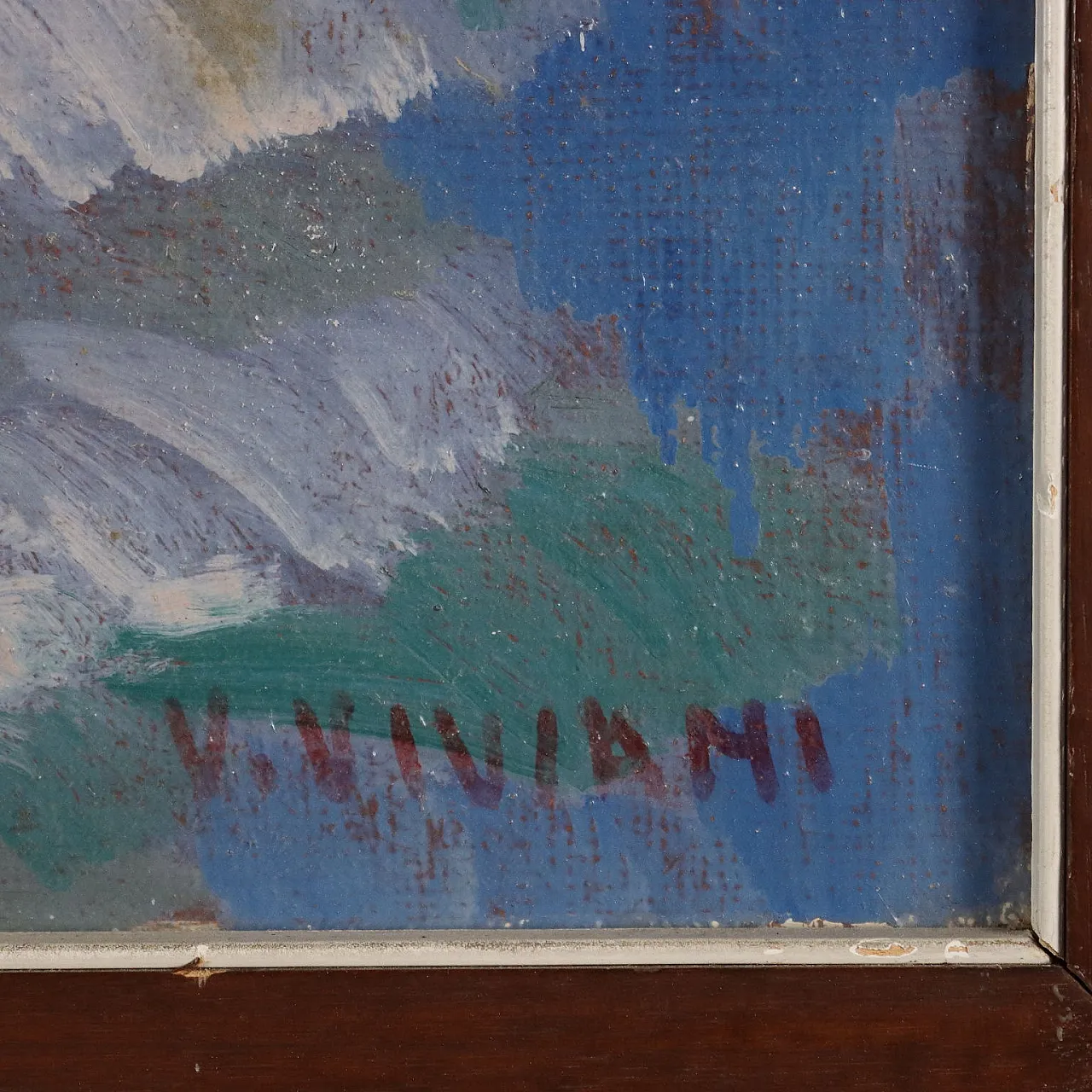 Vittorio Viviani, olio su tela con cornice, '900 7