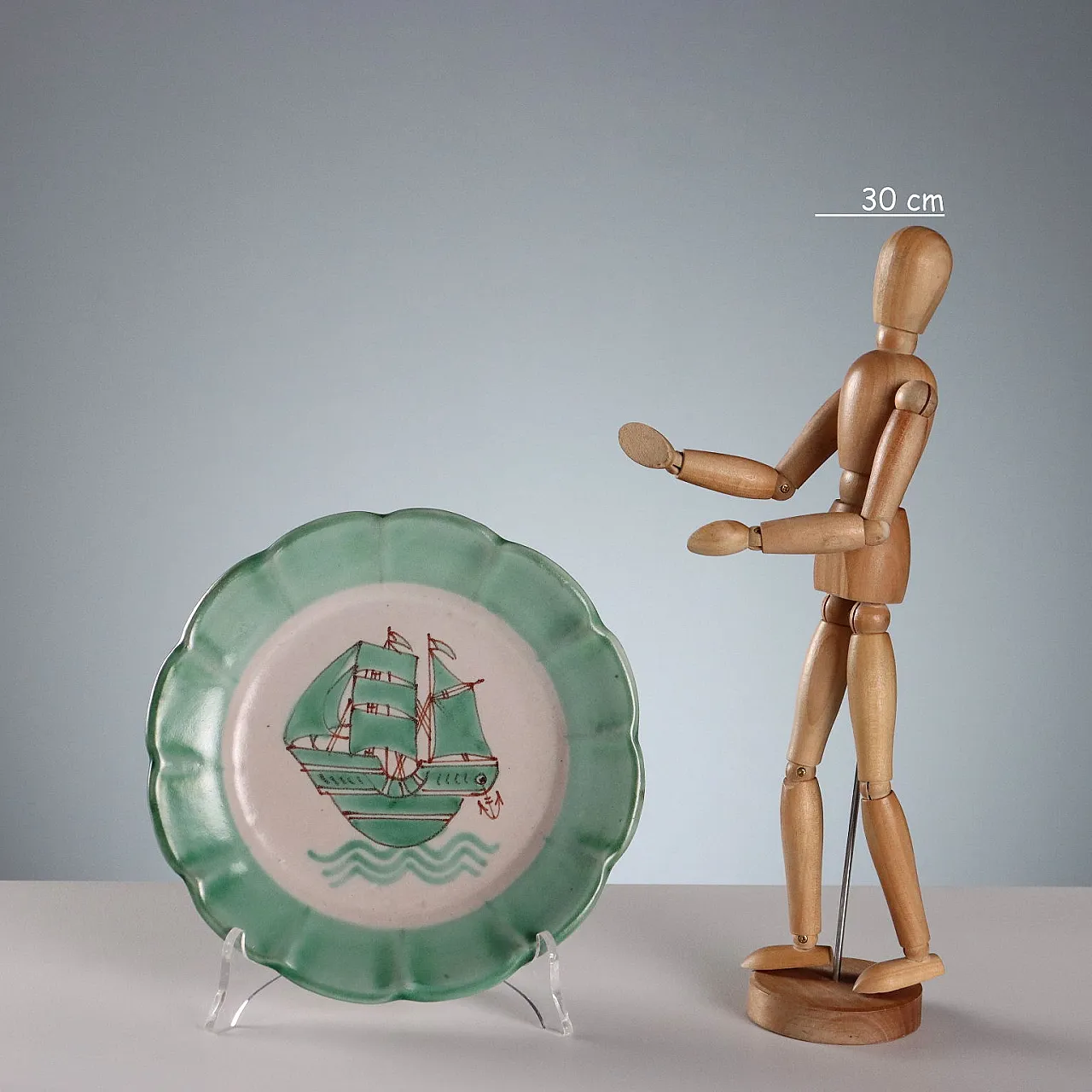 6 Piatti in ceramica con decoro, '900 2