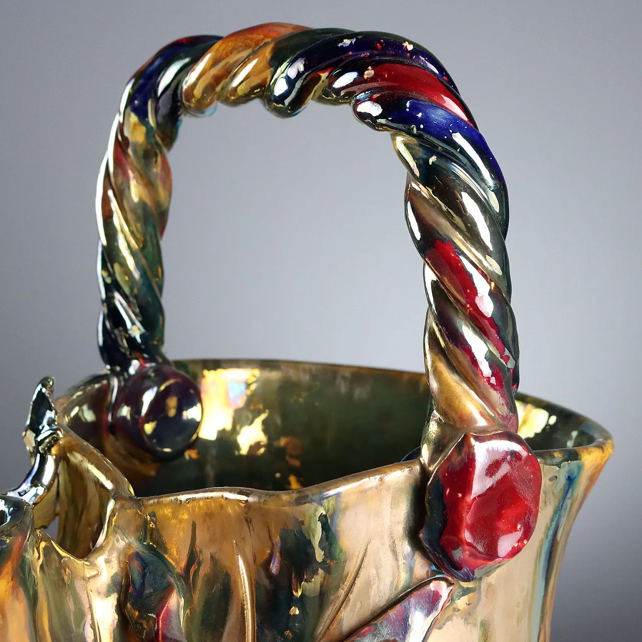 Ceramic pourer with metallic luster, 20th century 5