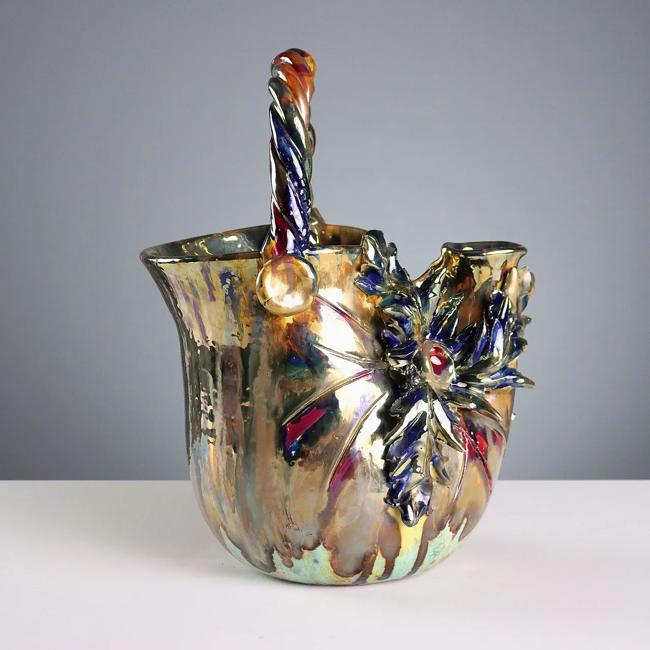 Ceramic pourer with metallic luster, 20th century 7