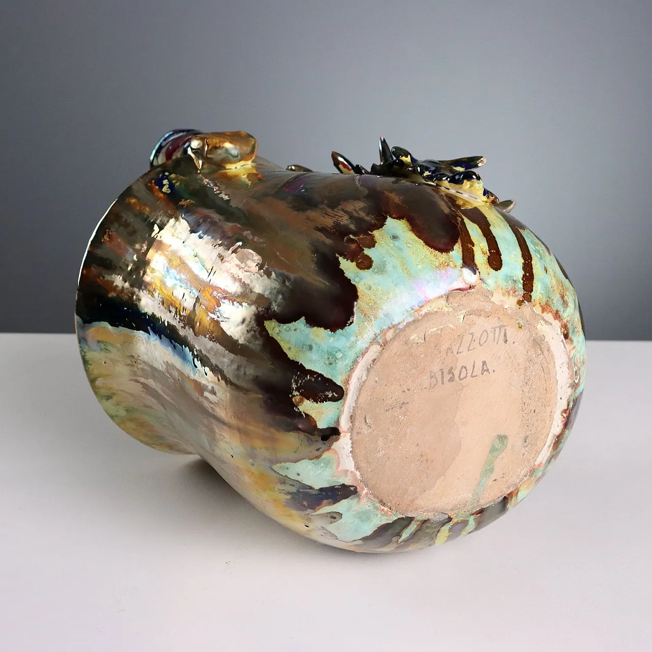 Ceramic pourer with metallic luster, 20th century 9