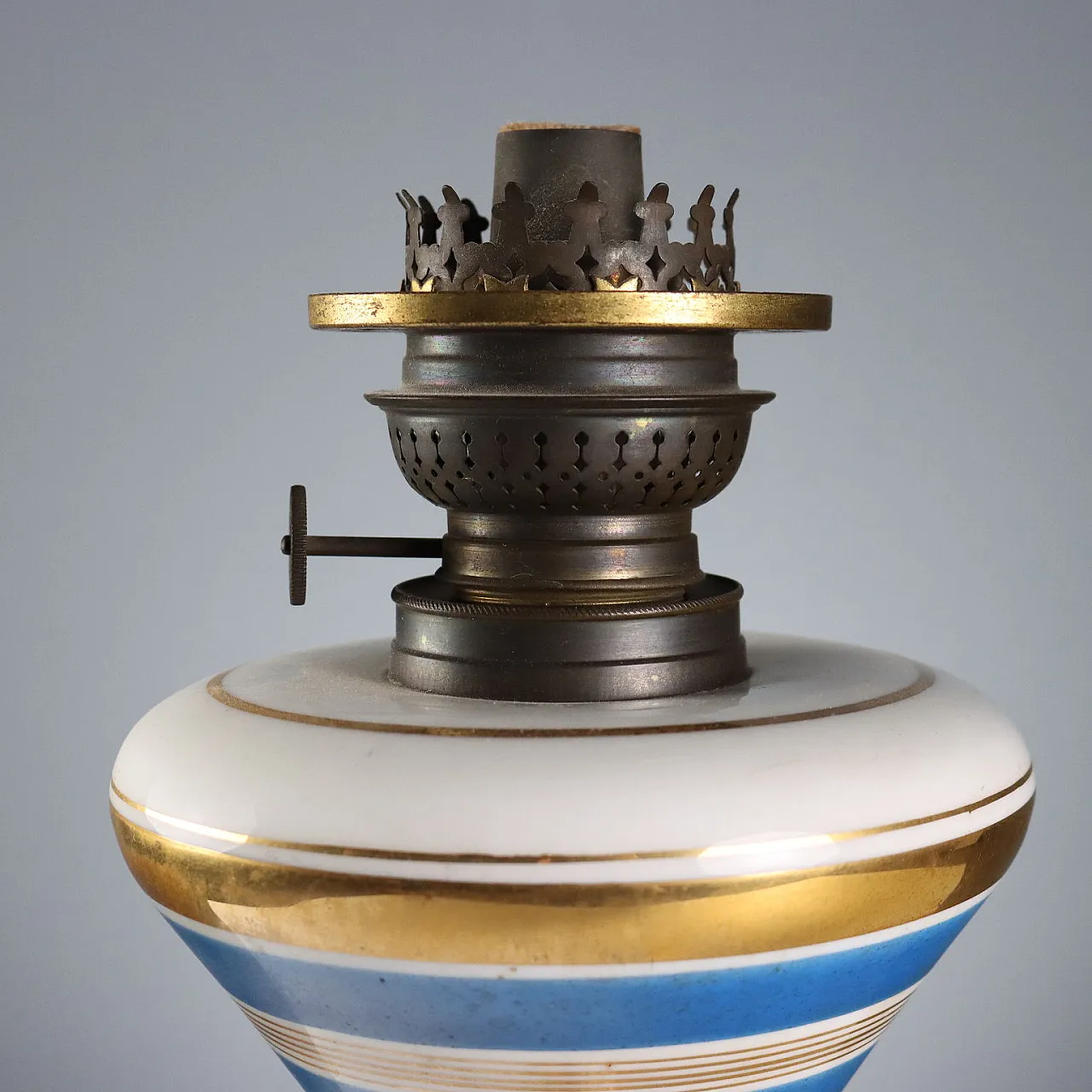 Coppia di lampade in ceramica dipinta in policromia, '800 3