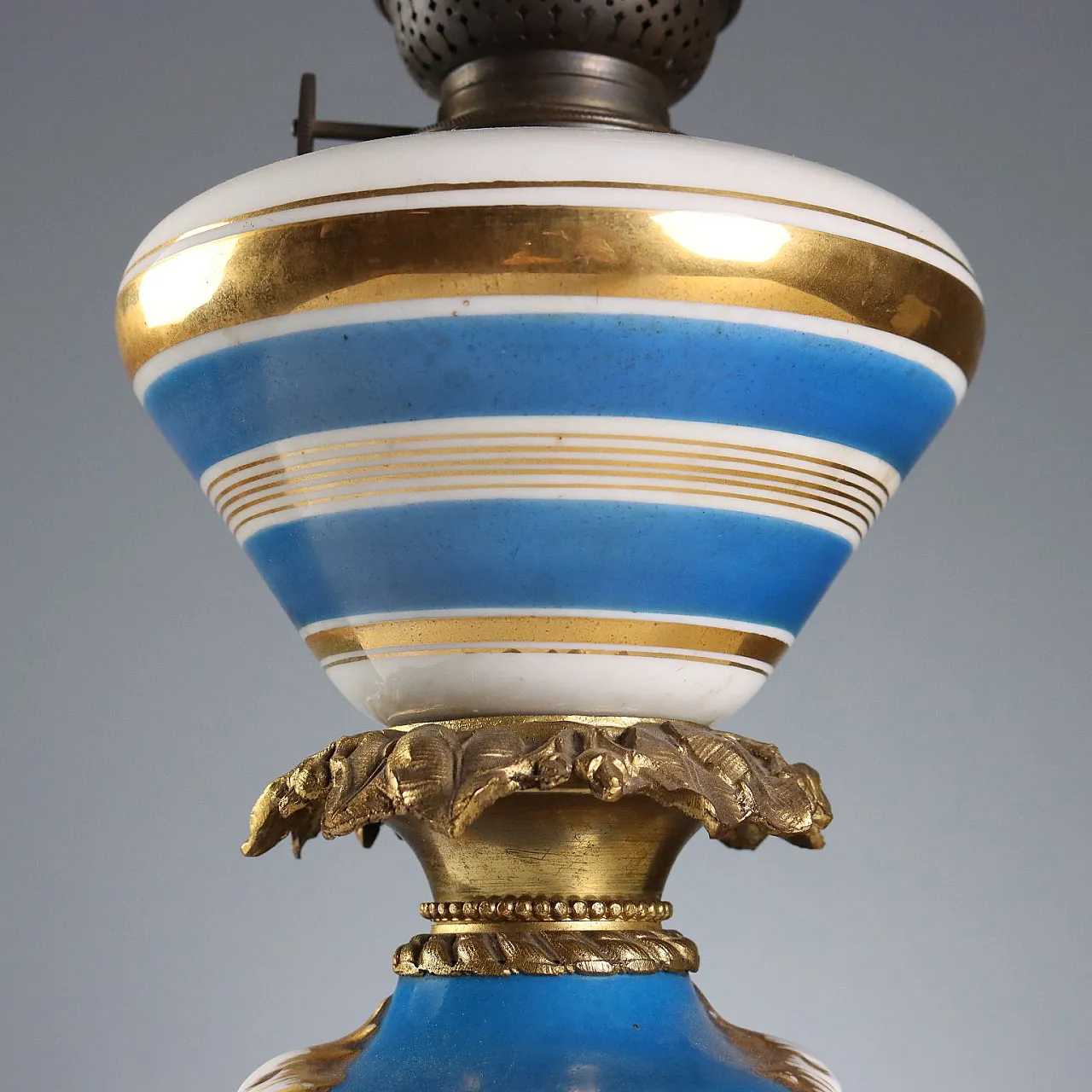 Coppia di lampade in ceramica dipinta in policromia, '800 4