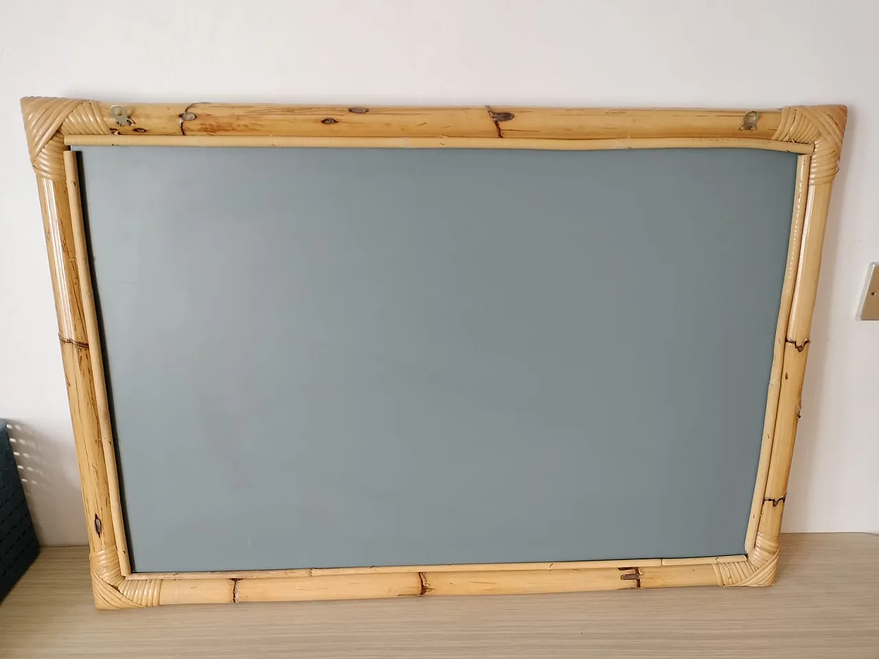 Specchio in bambù e vimini, anni '90 11