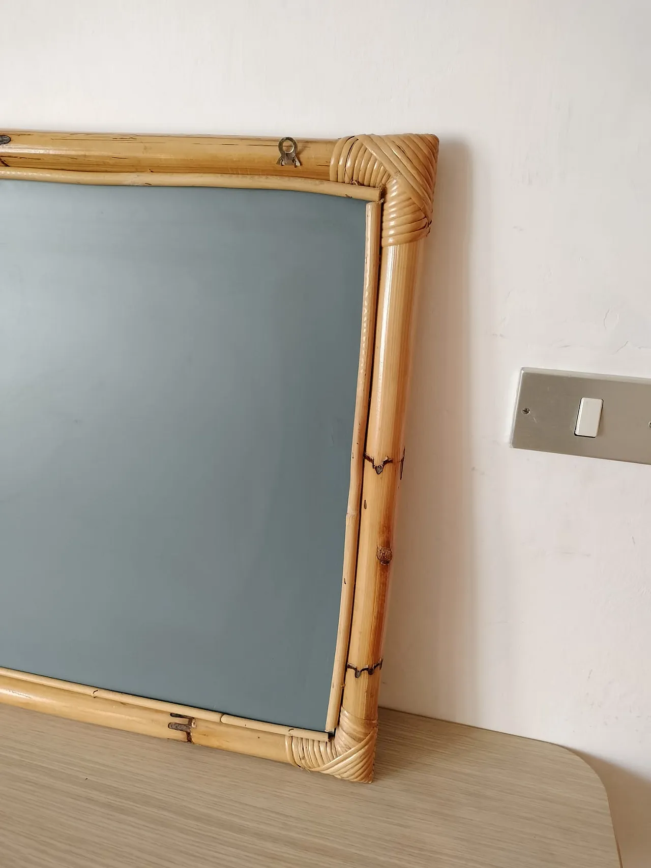 Specchio in bambù e vimini, anni '90 14