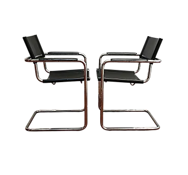 Pair of chairs with armrests by Matteo Grassi, 90s