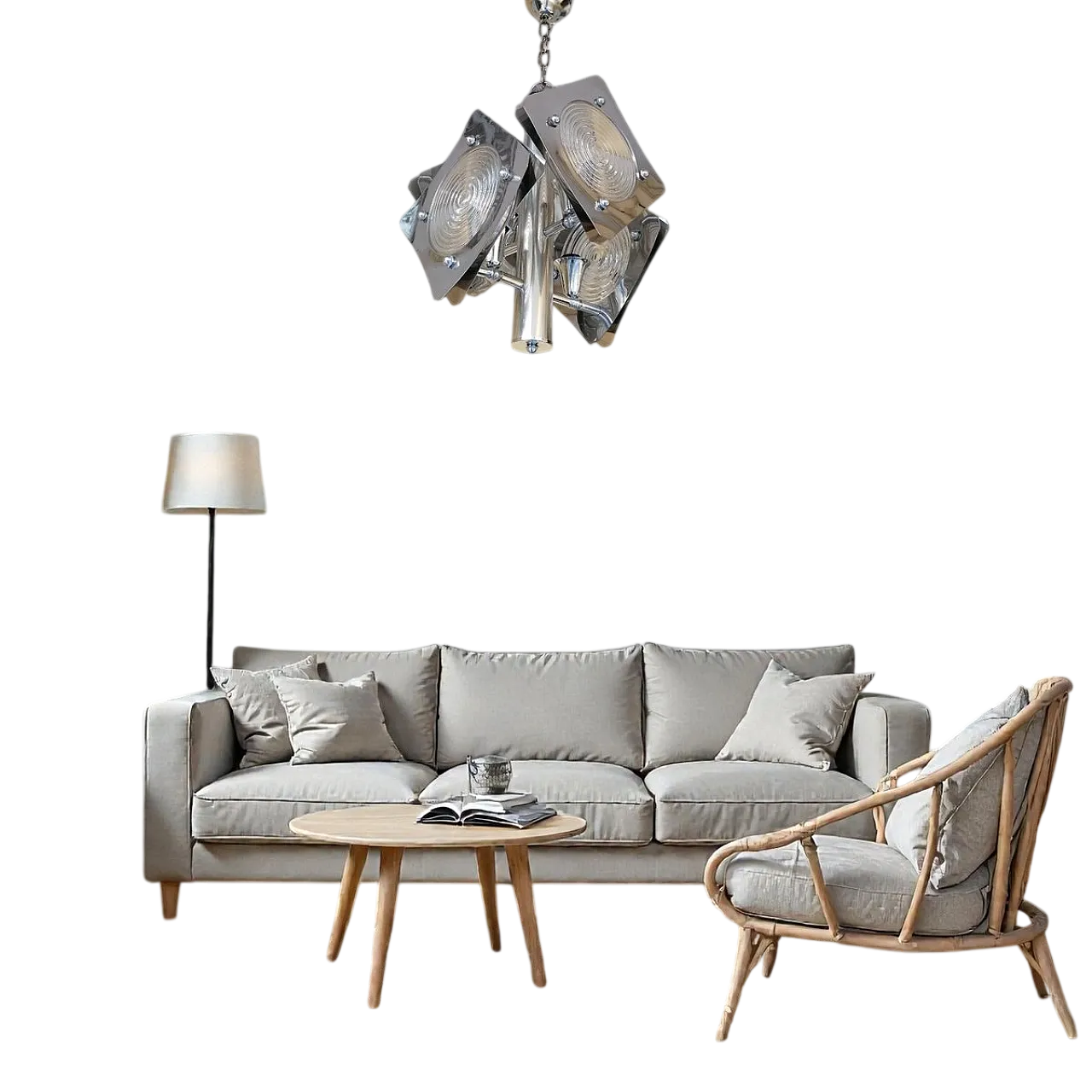 Suspension Space Age lamp, 70s 7