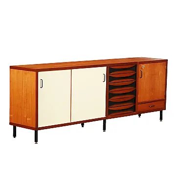 Credenza con ante scorrevoli in teak e formica, '900