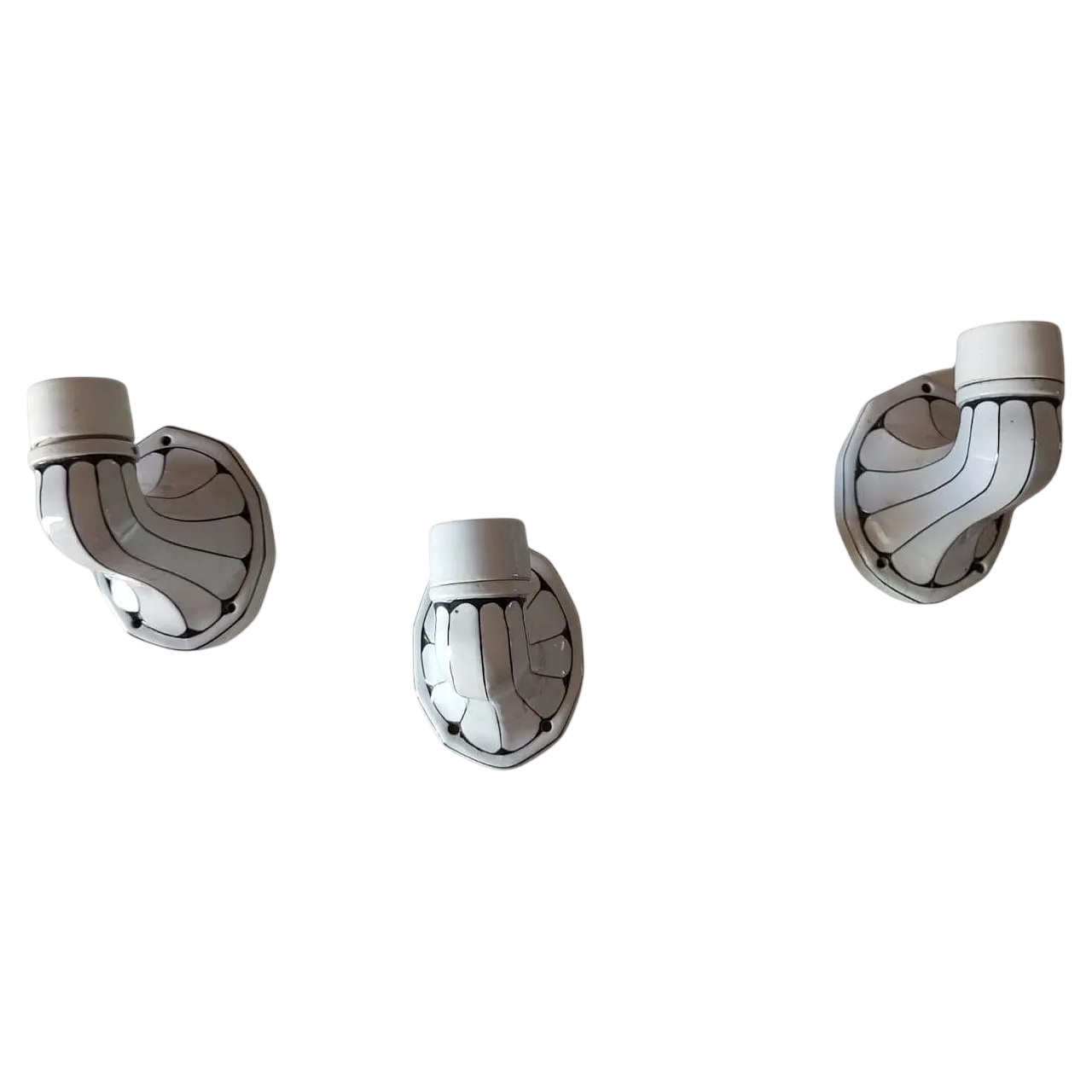 Set di appliques Art Noveau in pocellana Brunquell, Germania, anni ‘60 15