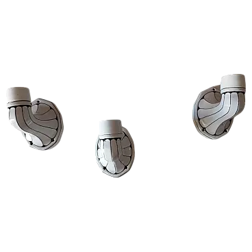 Set di appliques Art Noveau in pocellana Brunquell, Germania, anni ‘60