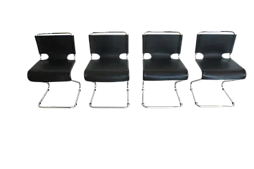 4 Biscia chairs by Pascal Mourgue for Steiner Meubles, 70s