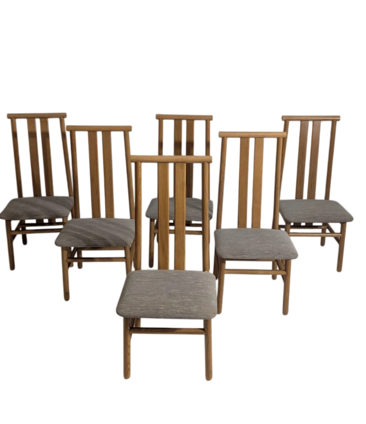 6 Zea chairs by Anning Sarian for Tisettanta, 80s 7
