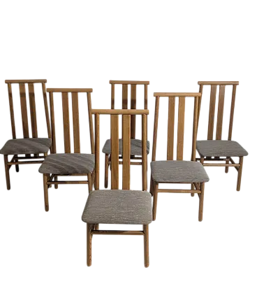 6 Zea chairs by Anning Sarian for Tisettanta, 80s