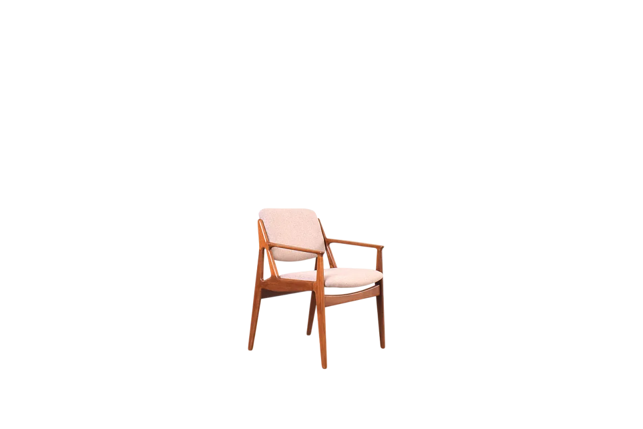 Teak & Wool Ella Armchair by Arne Vodder for Vamo Sønderborg, 1960s 13