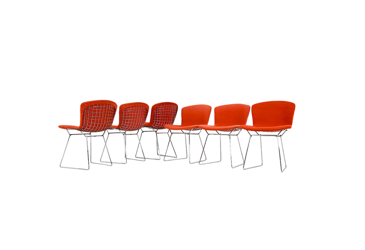 Sedie di Harry Bertoia per Knoll, anni '60, set di 6 12