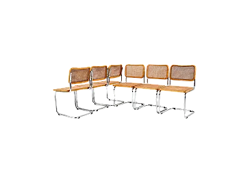 6 Dining Chairs Style B32 by Marcel Breuer, 90s