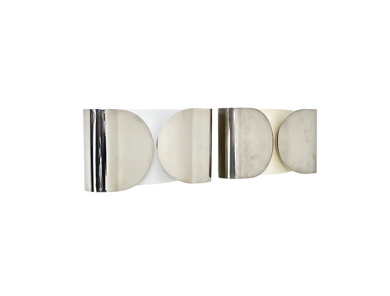 Pair of Foglio Sconces by Tobia & Afra Scarpa for Flos, 1960s 14
