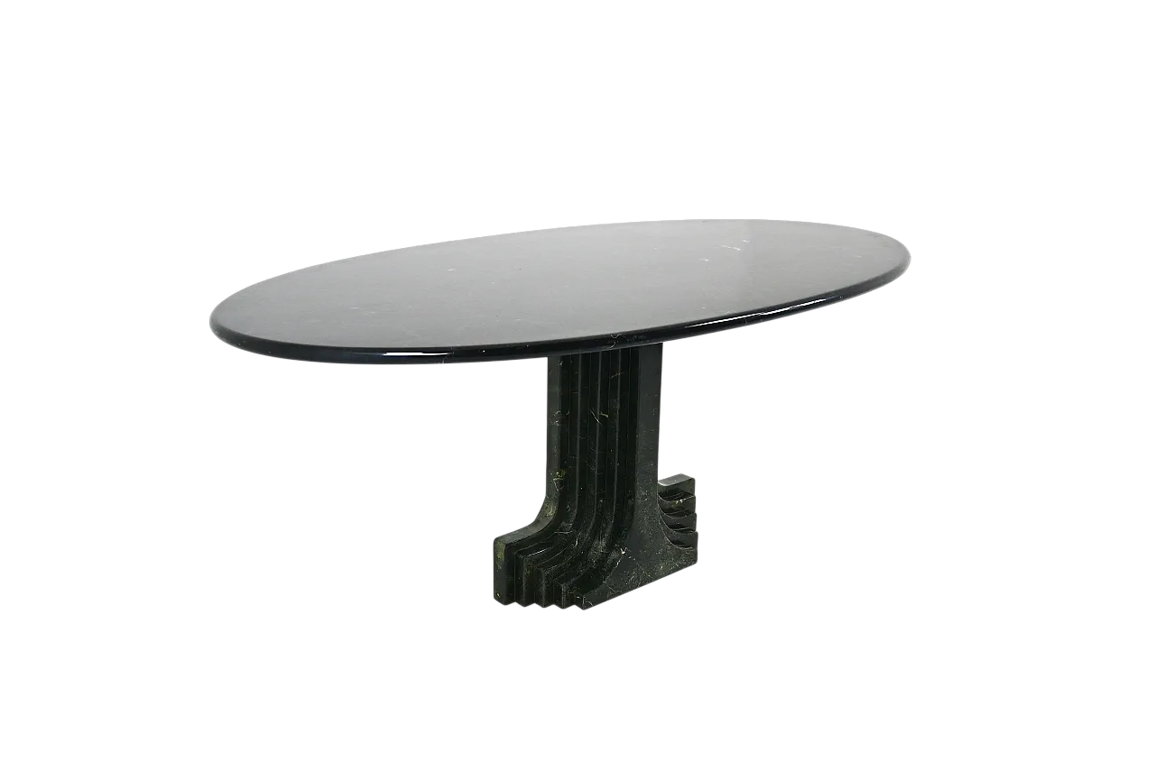 Tavolo da pranzo ovale "Argo" di Carlo Scarpa per Simon Gavina, anni '70 12