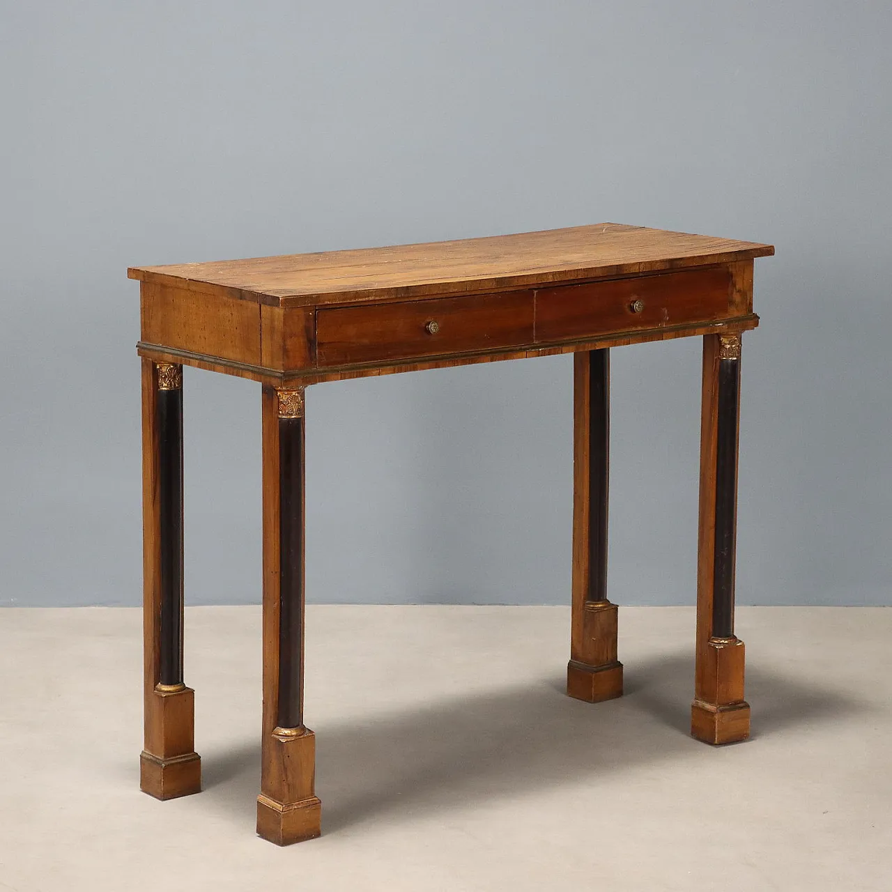 Empire walnut wooden console, early 19th century 1