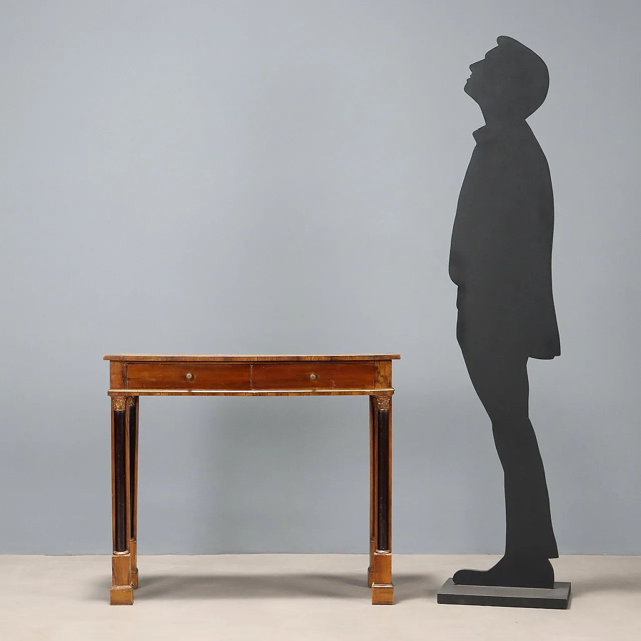 Empire walnut wooden console, early 19th century 2