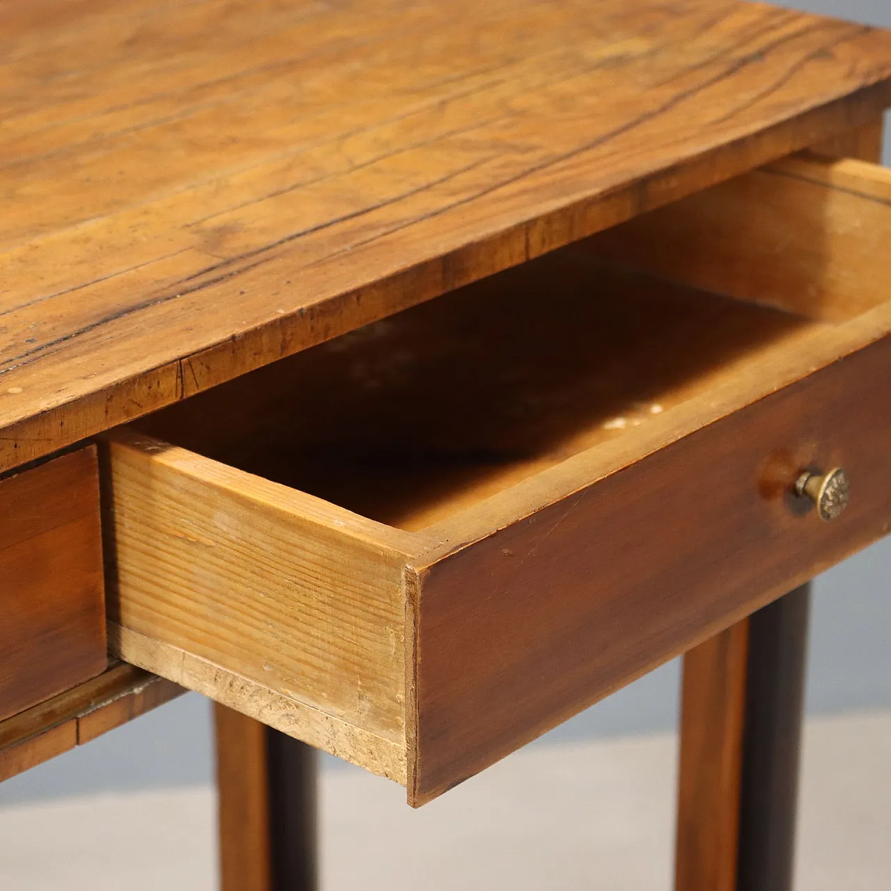 Empire walnut wooden console, early 19th century 4