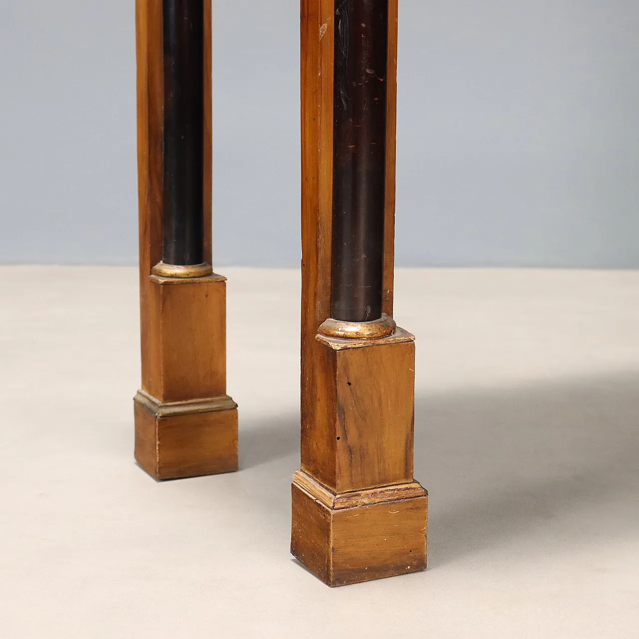 Empire walnut wooden console, early 19th century 5