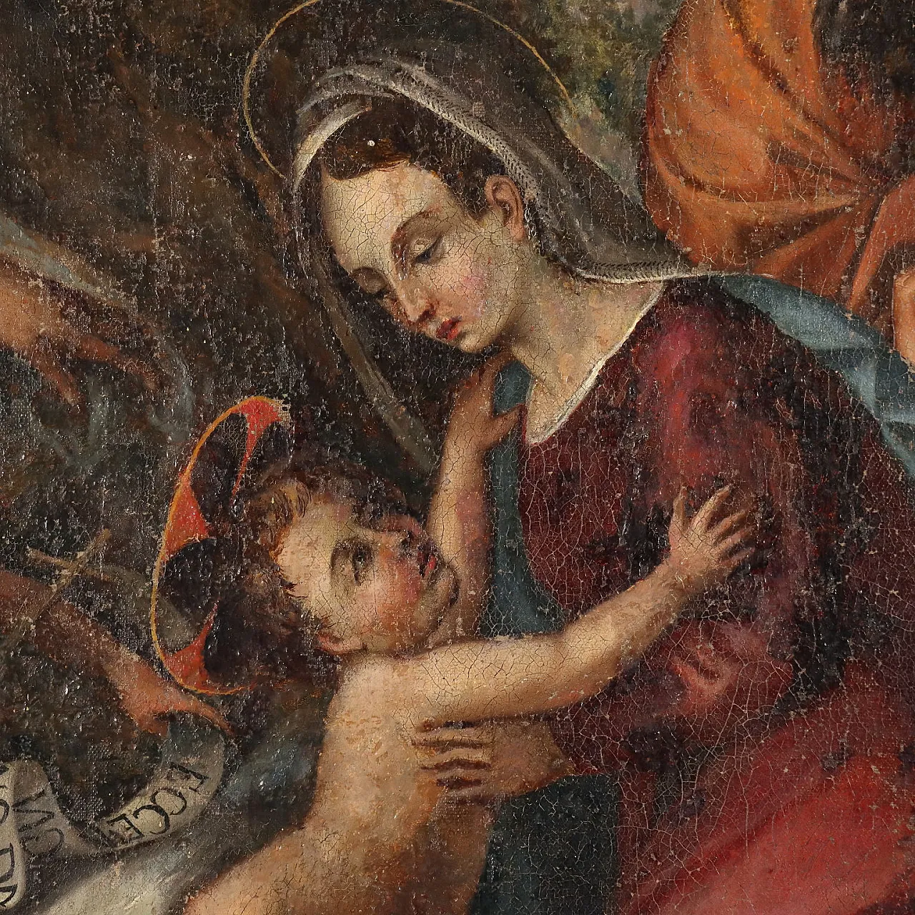 The Holy Family, oil on canvas, 18th century 4