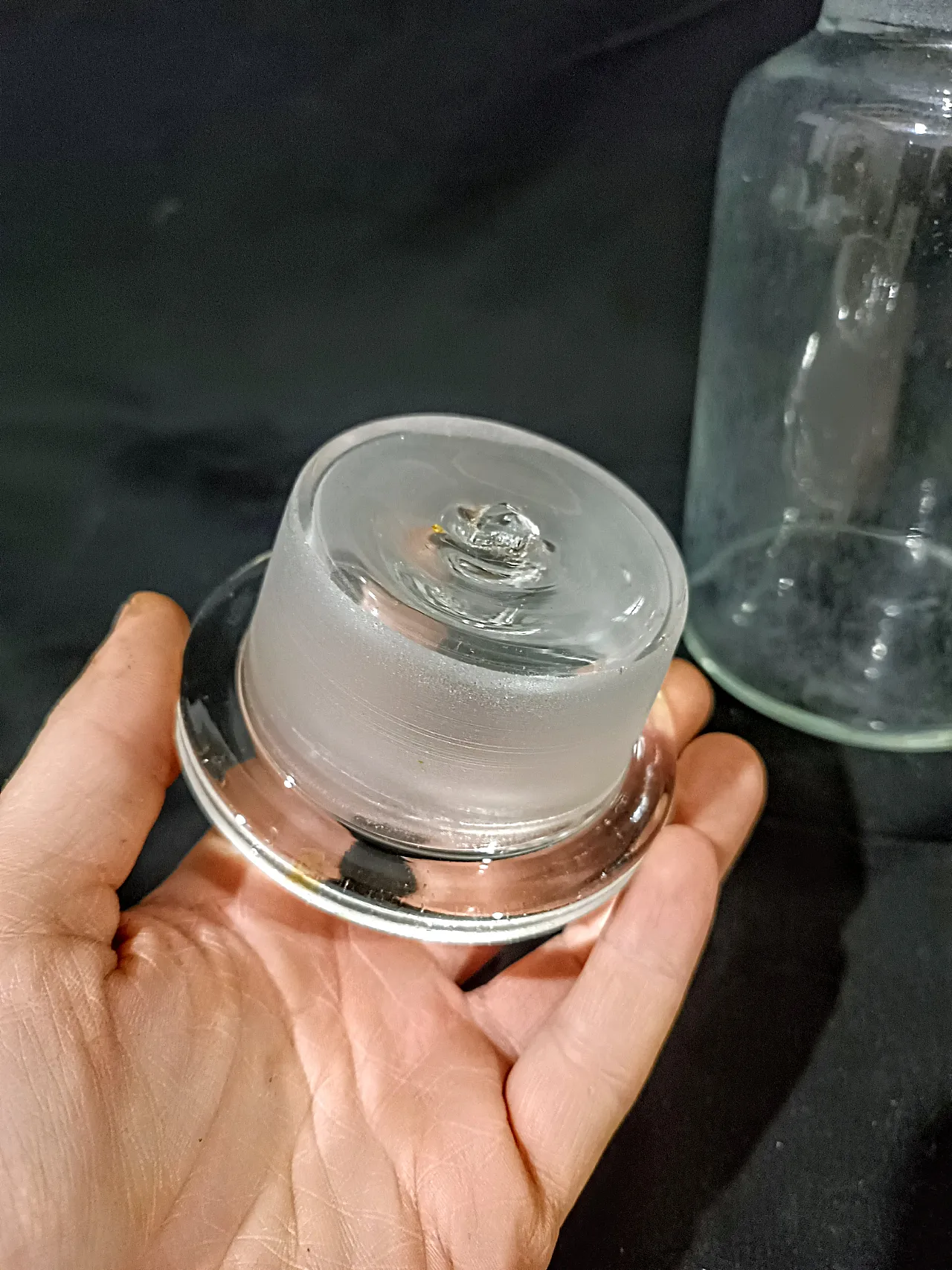 Vaso Farmacia Albarello Vetro Soffiato, primo '900 2