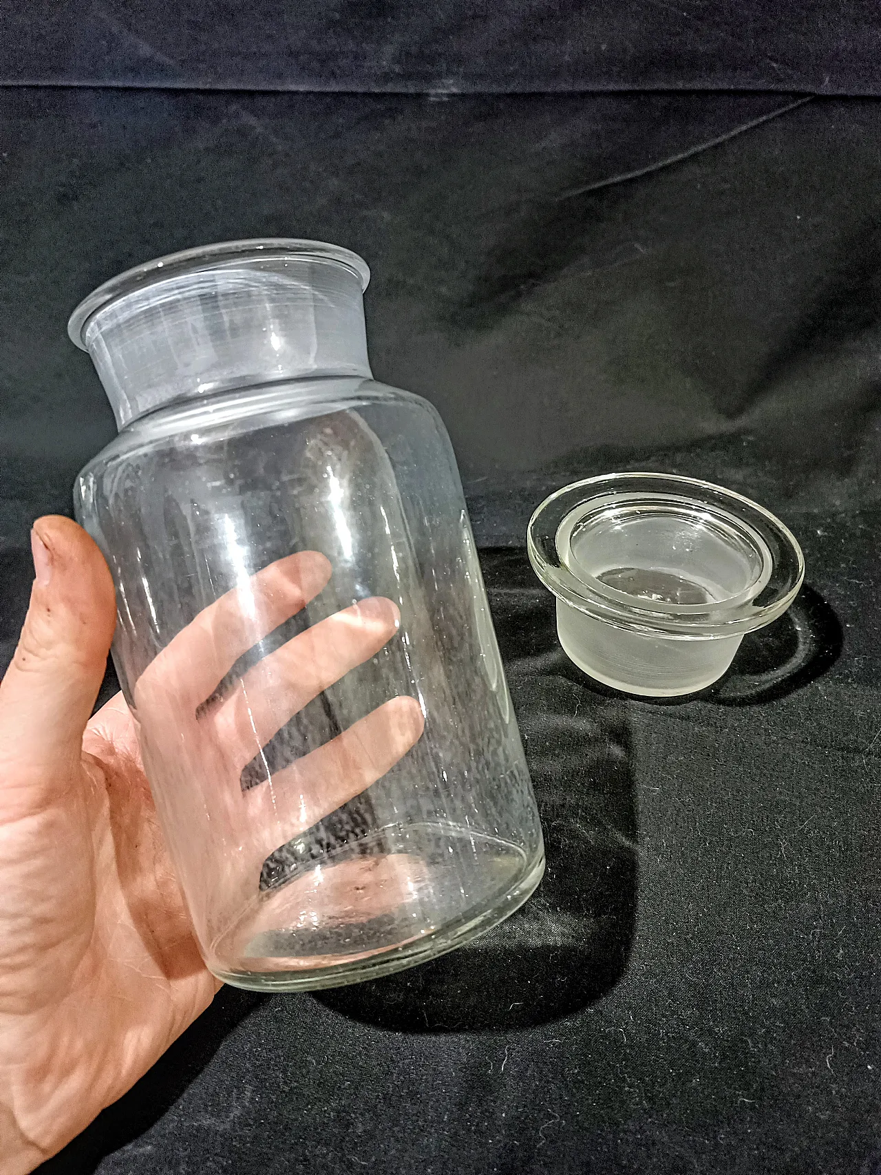 Vaso Farmacia Albarello Vetro Soffiato, primo '900 17