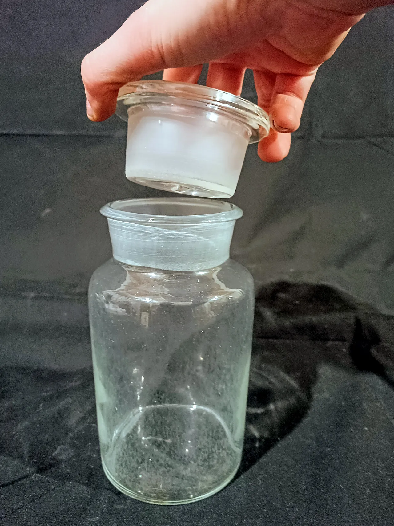 Vaso Farmacia Albarello Vetro Soffiato, primo '900 23