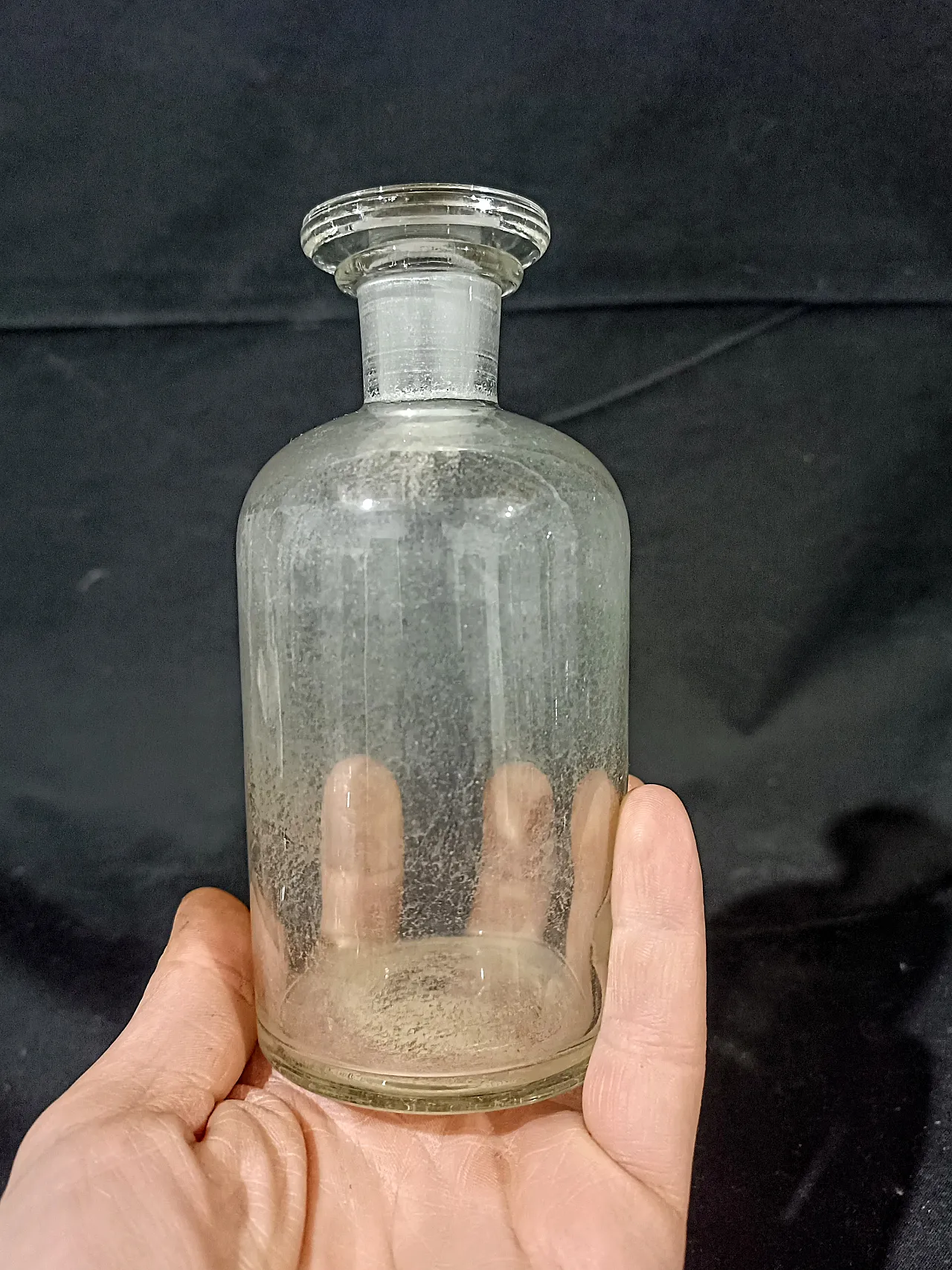 Vaso Farmacia Bottiglia Albarello Vetro Soffiato, primo '900 2