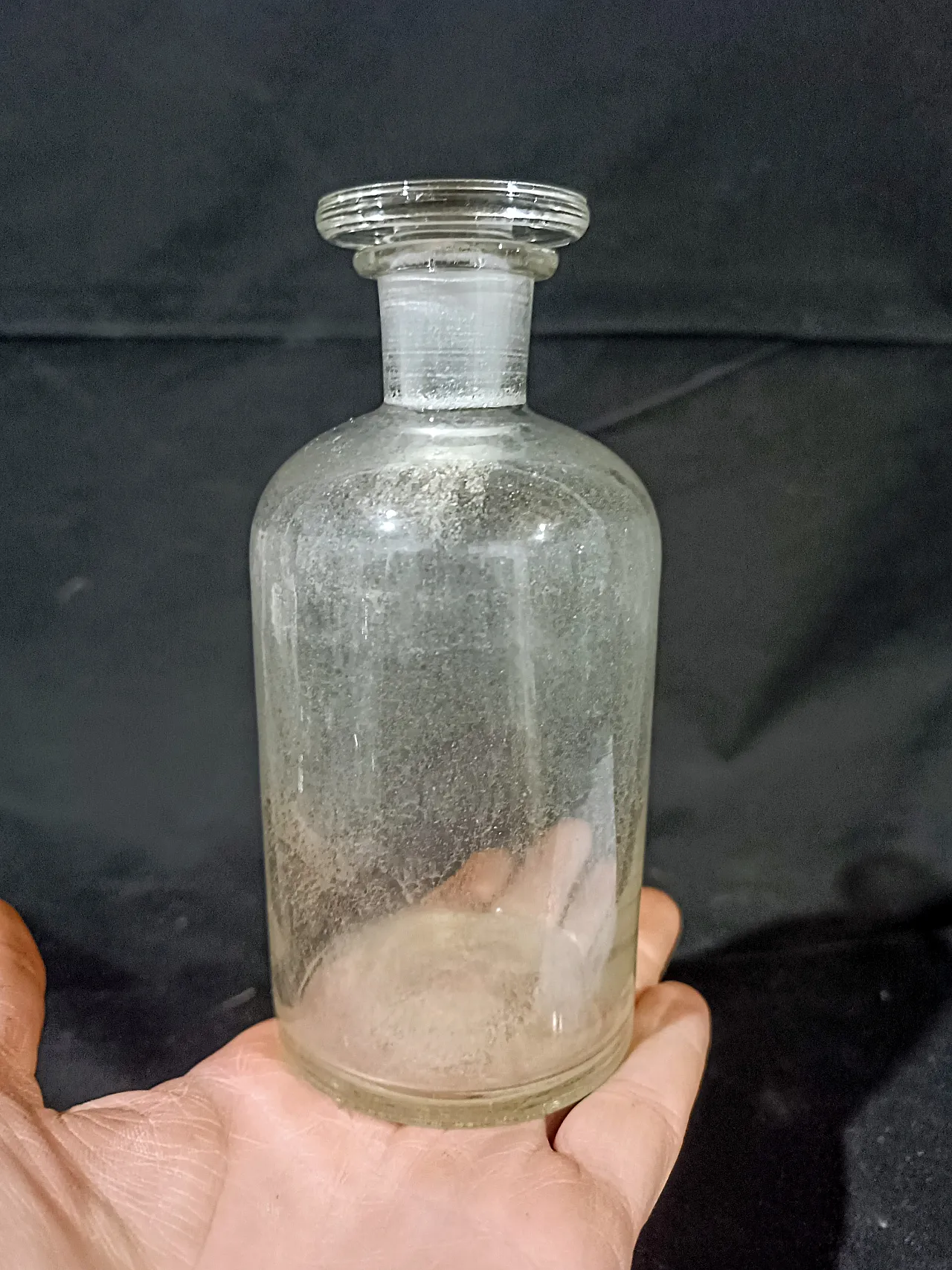 Vaso Farmacia Bottiglia Albarello Vetro Soffiato, primo '900 3