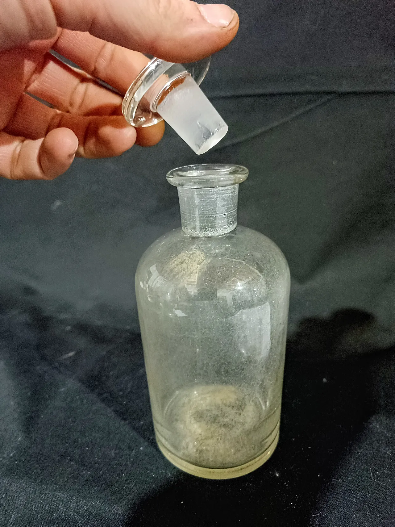 Vaso Farmacia Bottiglia Albarello Vetro Soffiato, primo '900 7