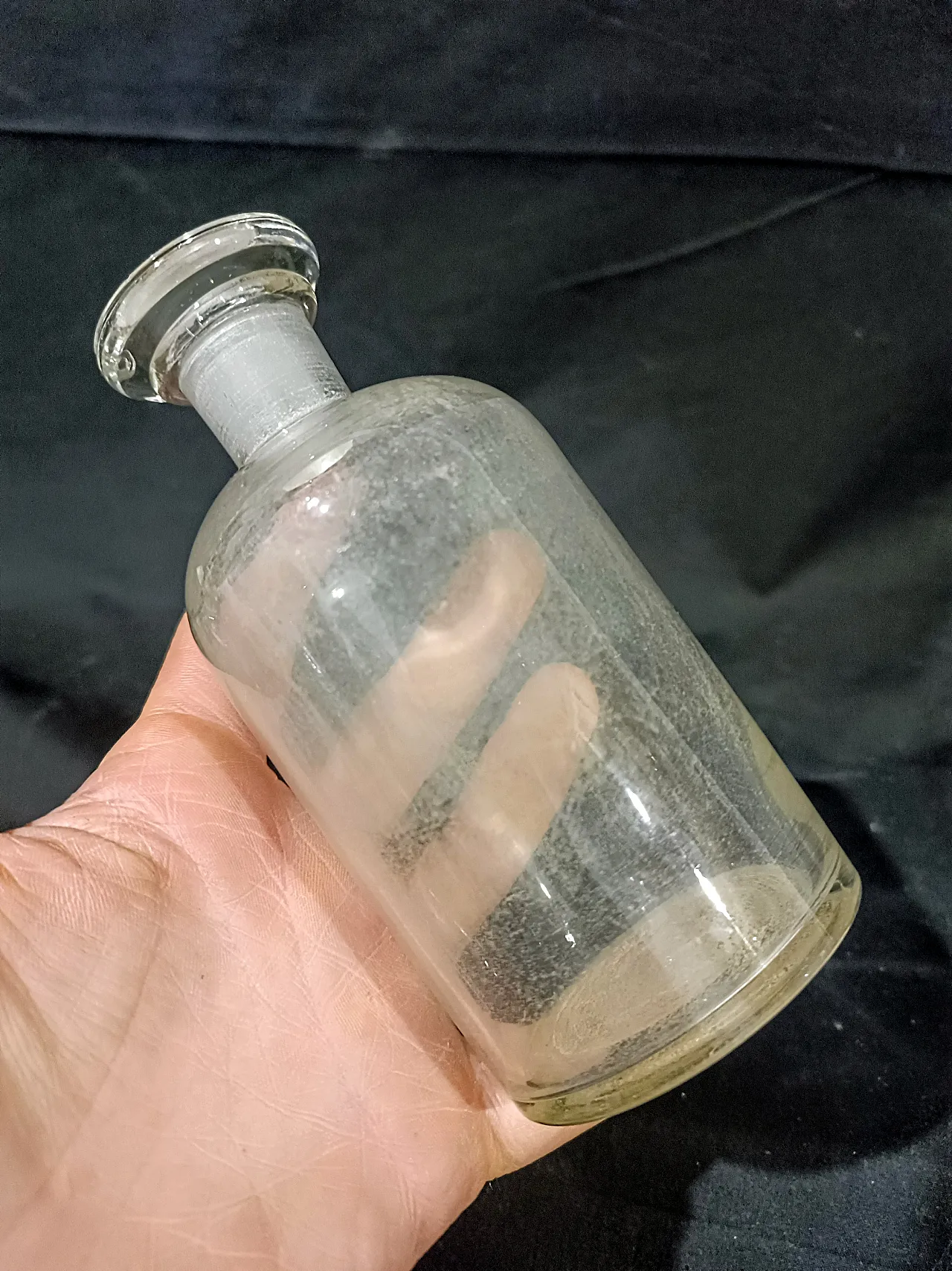 Vaso Farmacia Bottiglia Albarello Vetro Soffiato, primo '900 9