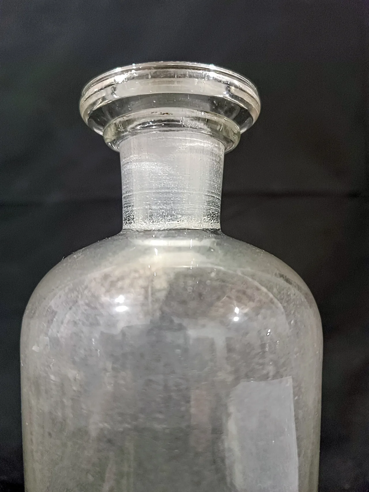 Vaso Farmacia Bottiglia Albarello Vetro Soffiato, primo '900 11