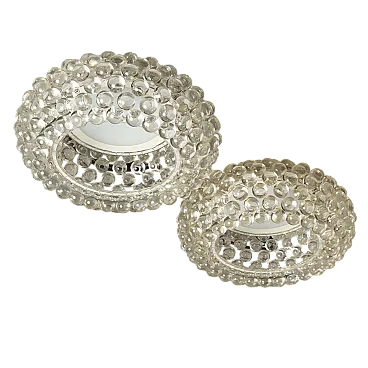 Coppia di plafoniere in policarbonato trasparente a luce diffusa, '900