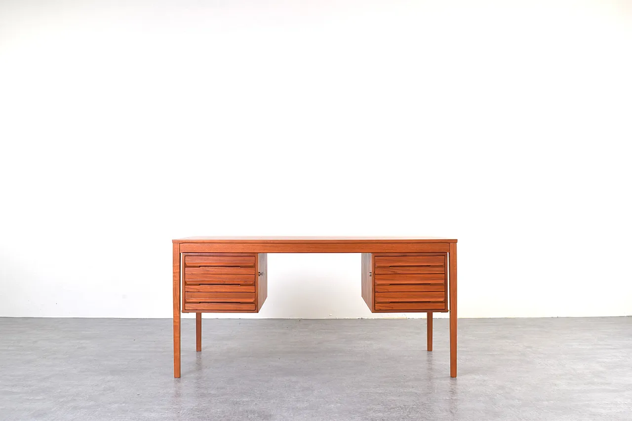 Mid-Century Teak Executive Desk by Torbjørn Afdal for Bruksbo, 1960s 3