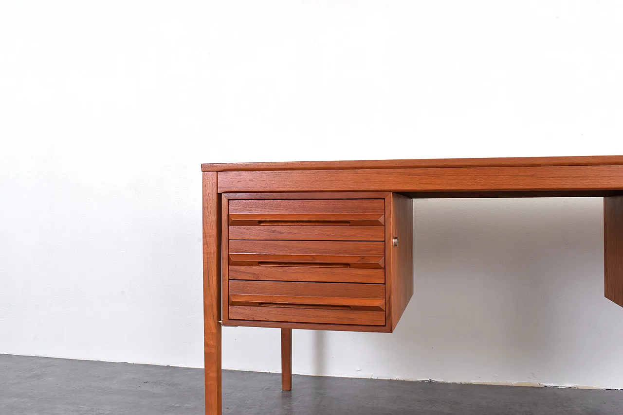 Mid-Century Teak Executive Desk by Torbjørn Afdal for Bruksbo, 1960s 13