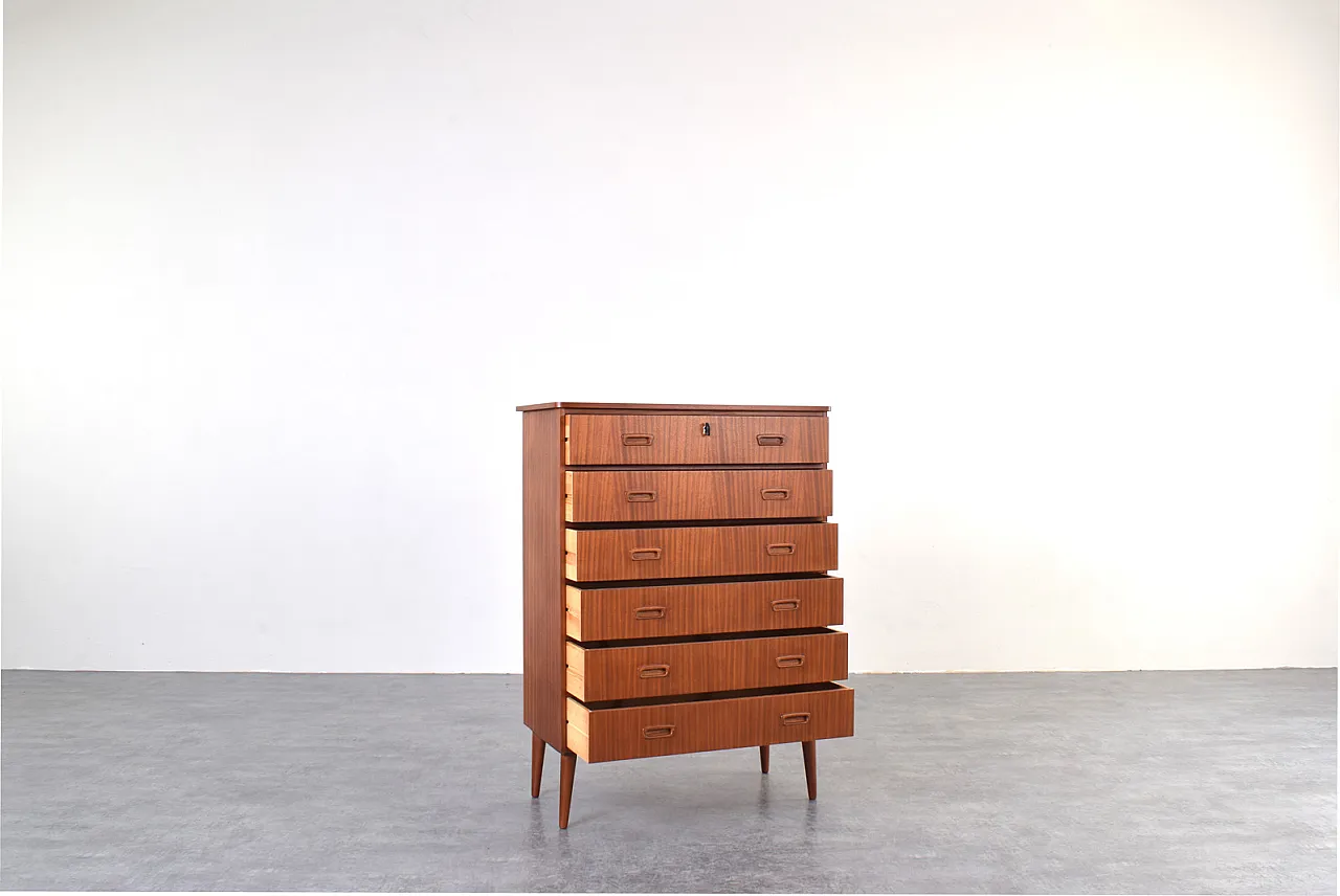 Mid-Century Danish Teak Chest of Drawers, 1960s 4
