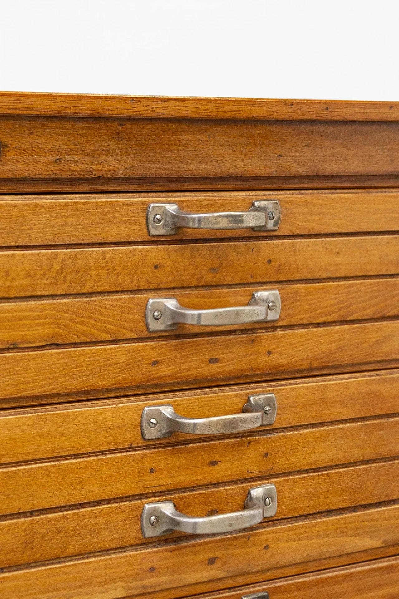 Wooden printer's chest of drawers, 1950s 6