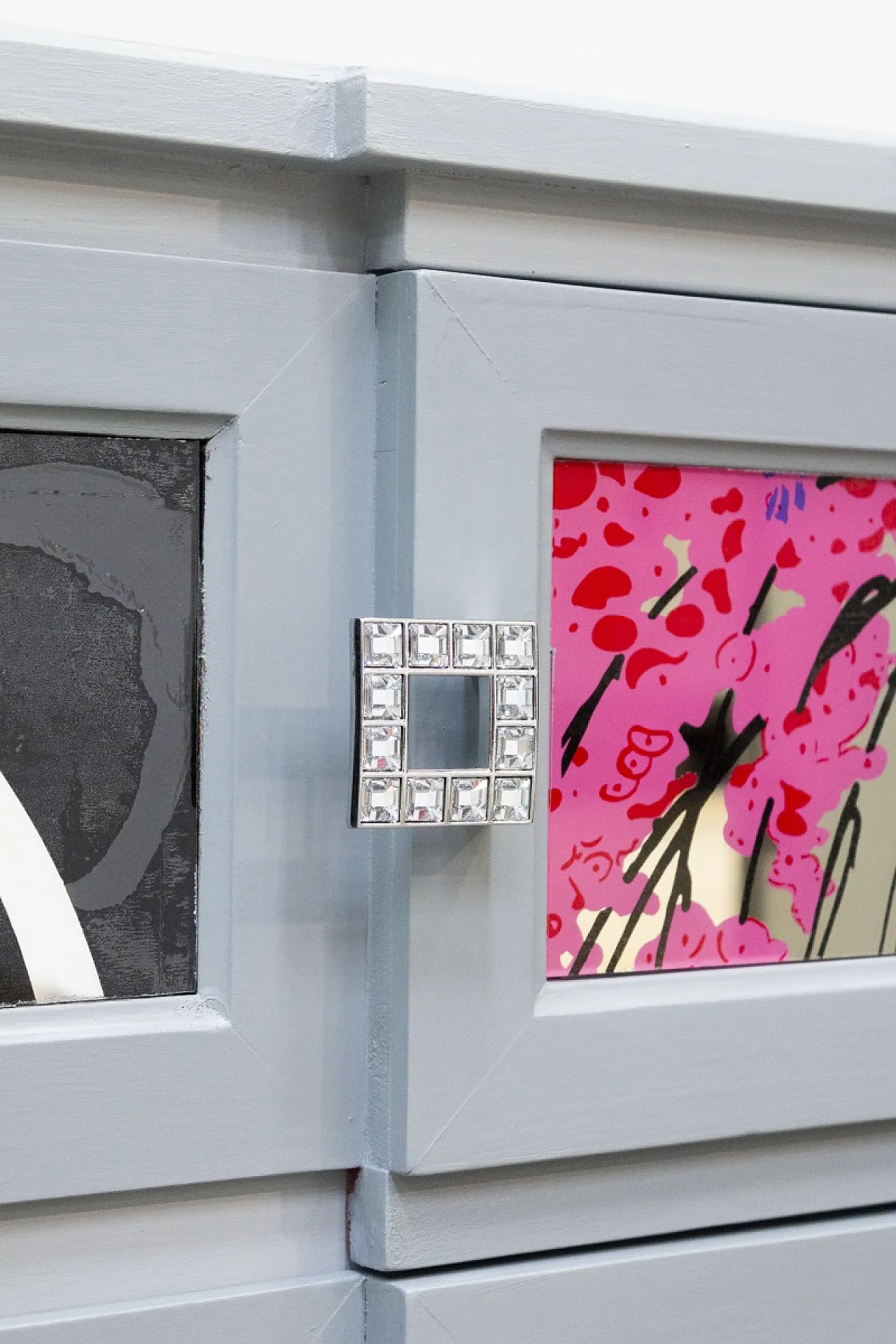 Cassettiera artigianale in legno di pero e teak, anni '20 9