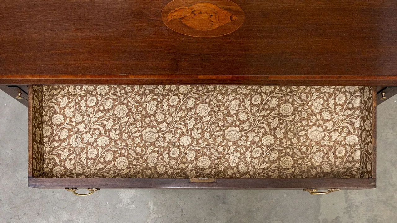 Ribalta inglese in stile Giorgio IV in legno, fine '800 9