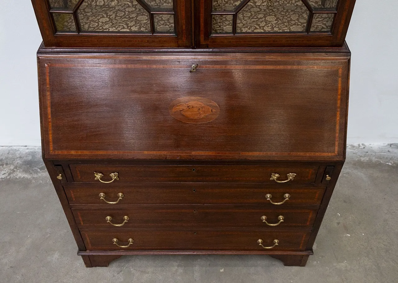 Ribalta inglese in stile Giorgio IV in legno, fine '800 10