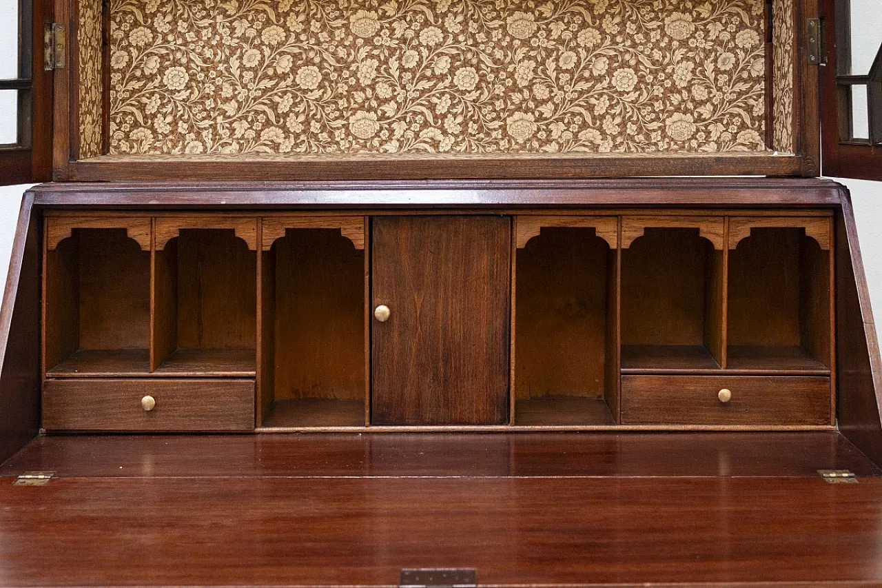 Ribalta inglese in stile Giorgio IV in legno, fine '800 13