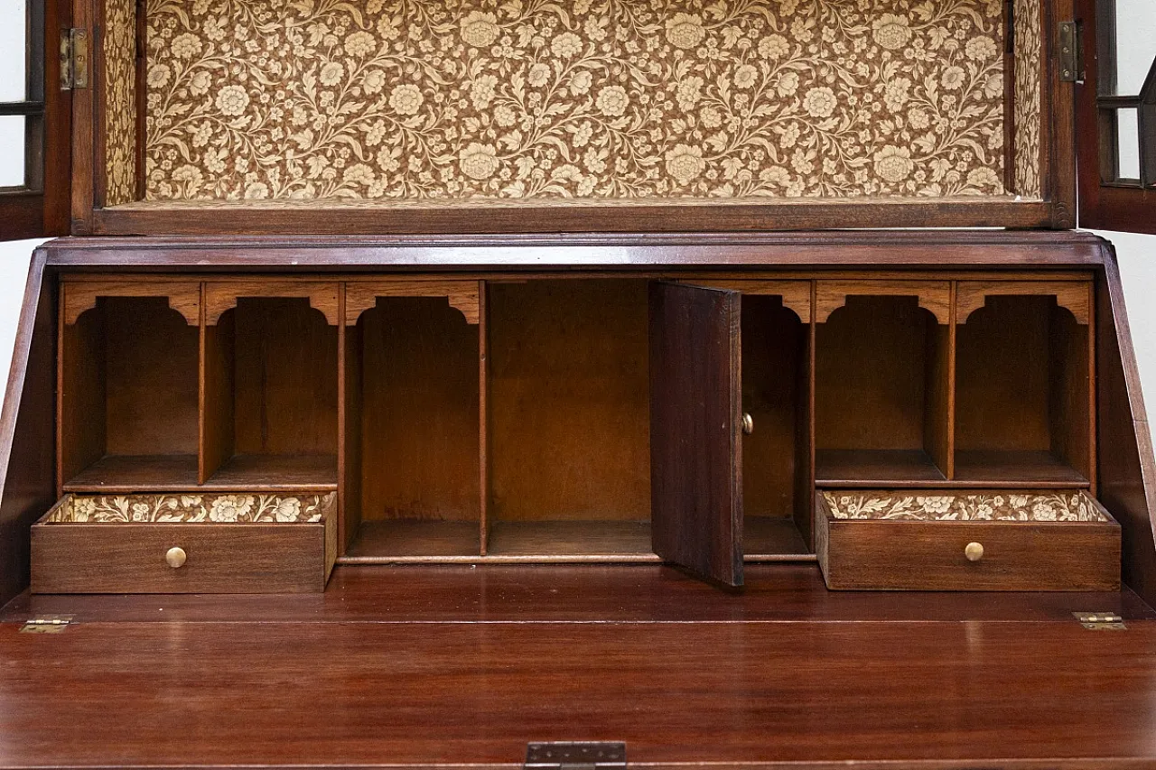 Ribalta inglese in stile Giorgio IV in legno, fine '800 14