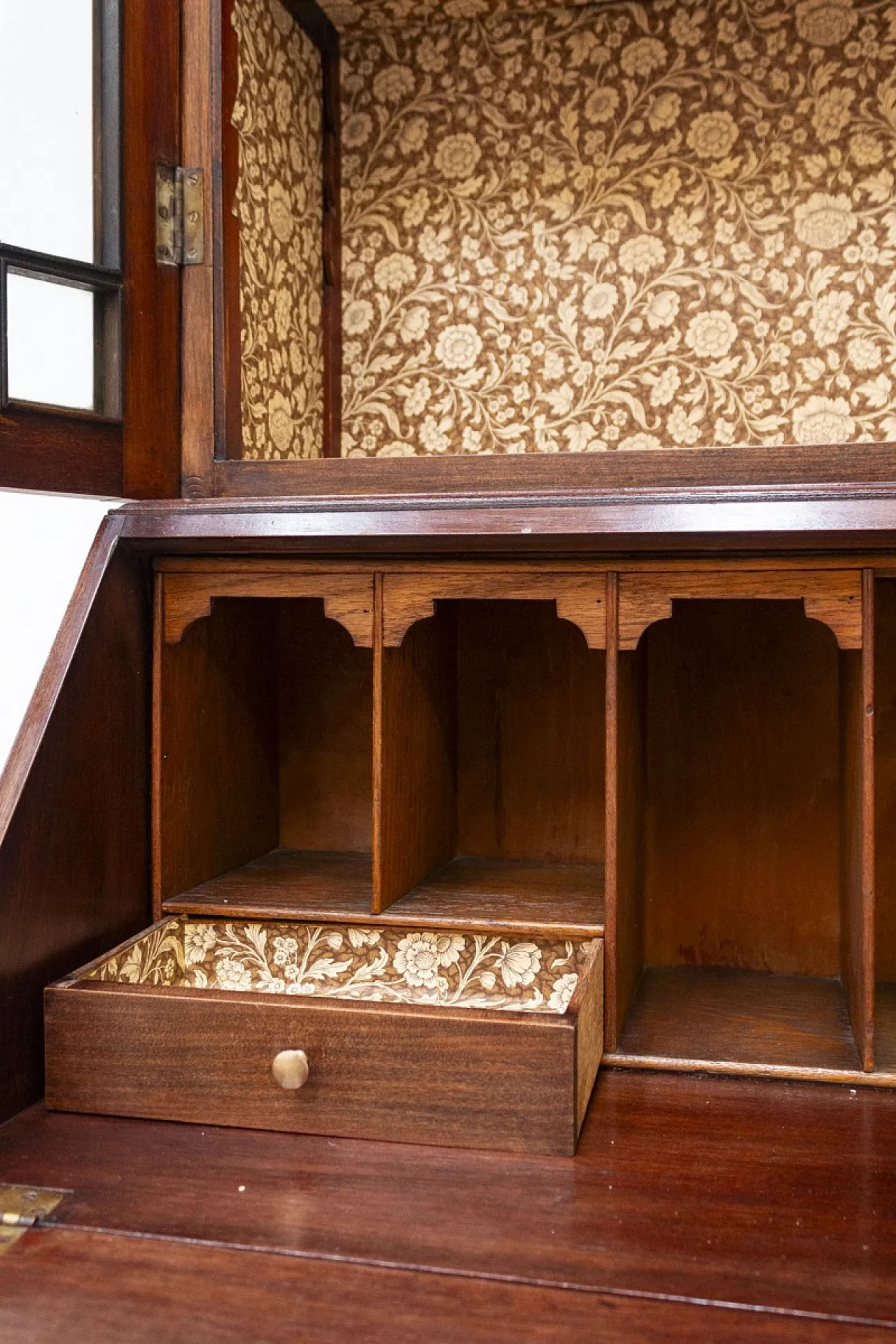 Ribalta inglese in stile Giorgio IV in legno, fine '800 15