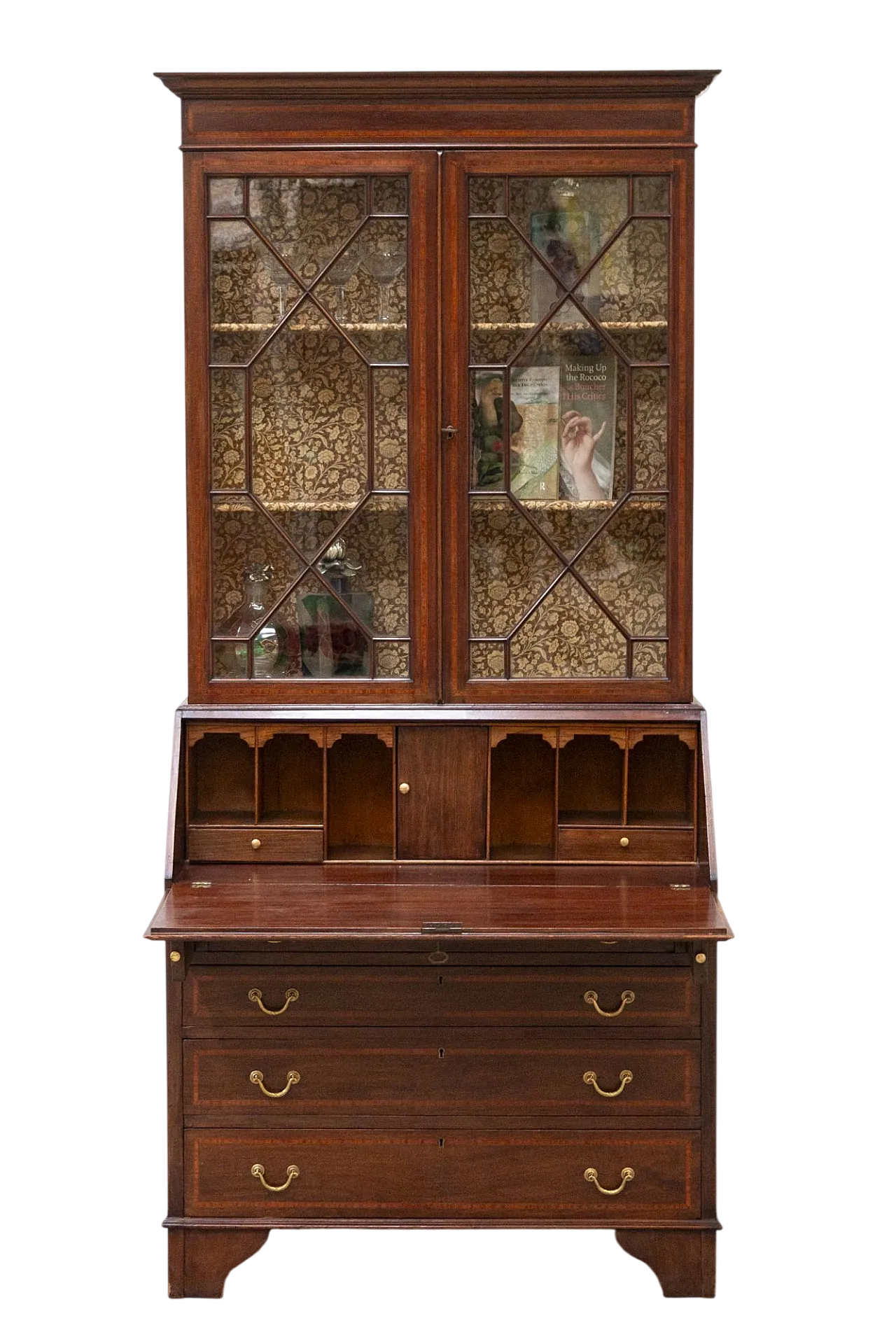 Ribalta inglese in stile Giorgio IV in legno, fine '800 20