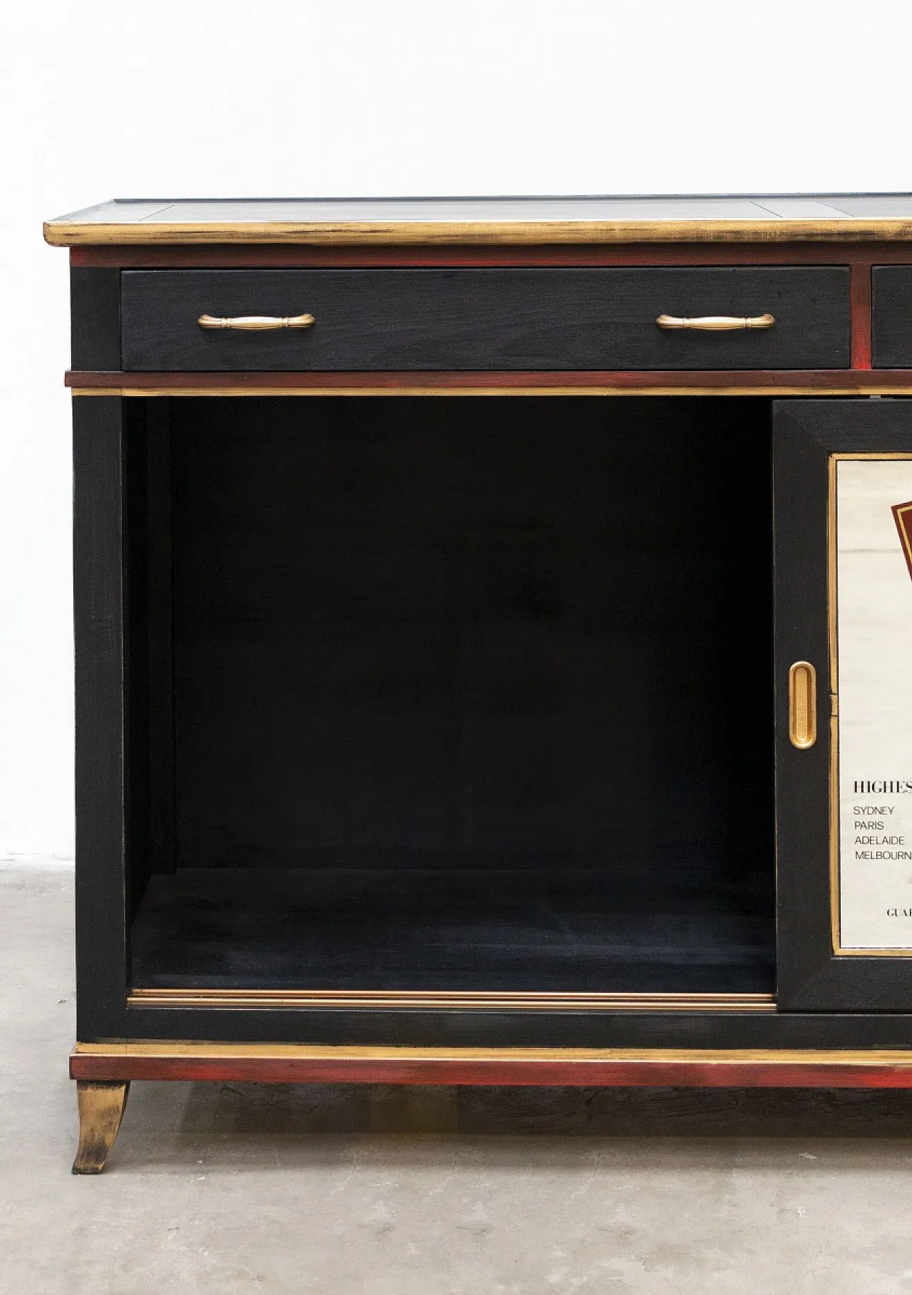 Mobile bar in legno di pero e teak, '900 4